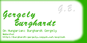 gergely burghardt business card